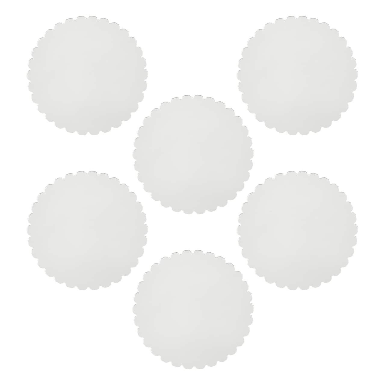 4" Scalloped Acrylic Blanks, 6ct. by Make Market®